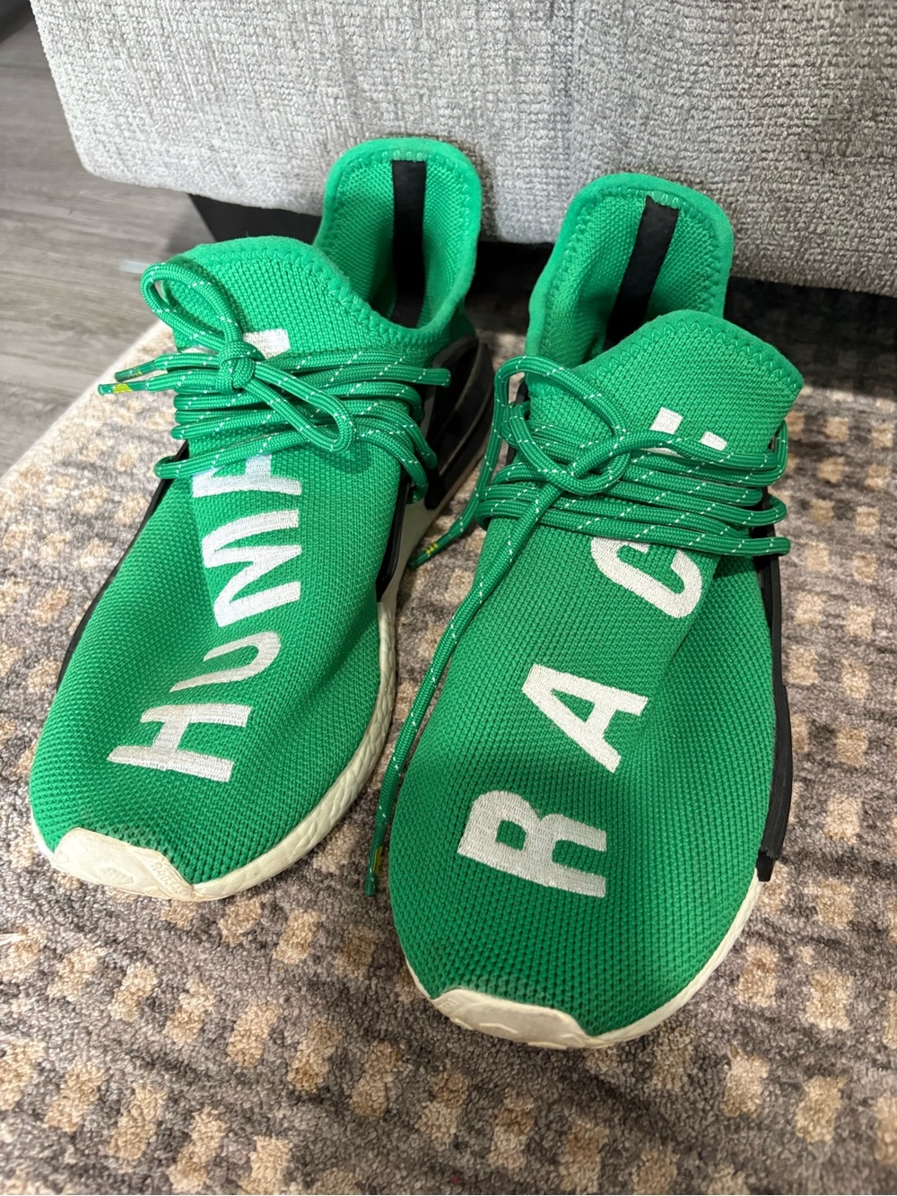adidas Green Human Race RACE Knit Sneakers